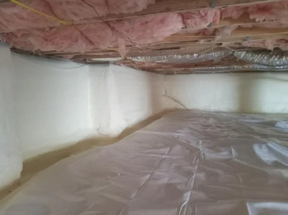 Crawl space encapsulation with closed-cell spray foam for Attic Insulation in Lower Heidelberg